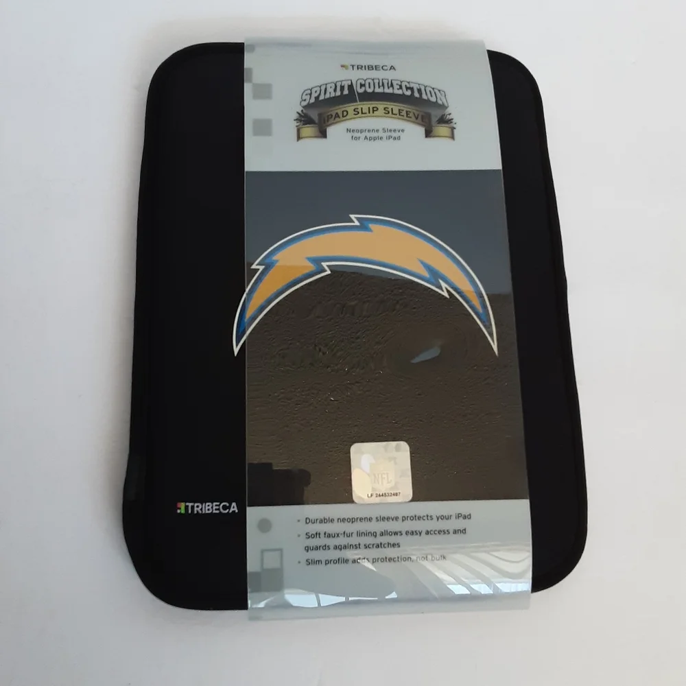 TRIBECA SPIRIT COLLECTIONS IPAD SLIP SLEEVE SAN DIEGO CHARGERS FVA2842 NEW